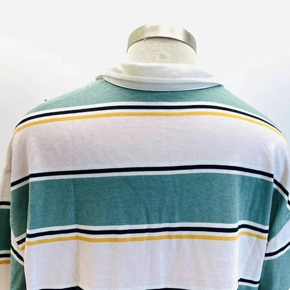 NWT SO Juniors Long Sleeve Pullover Collared Neck Striped Multi-Color Top Size M - Picture 7 of 11